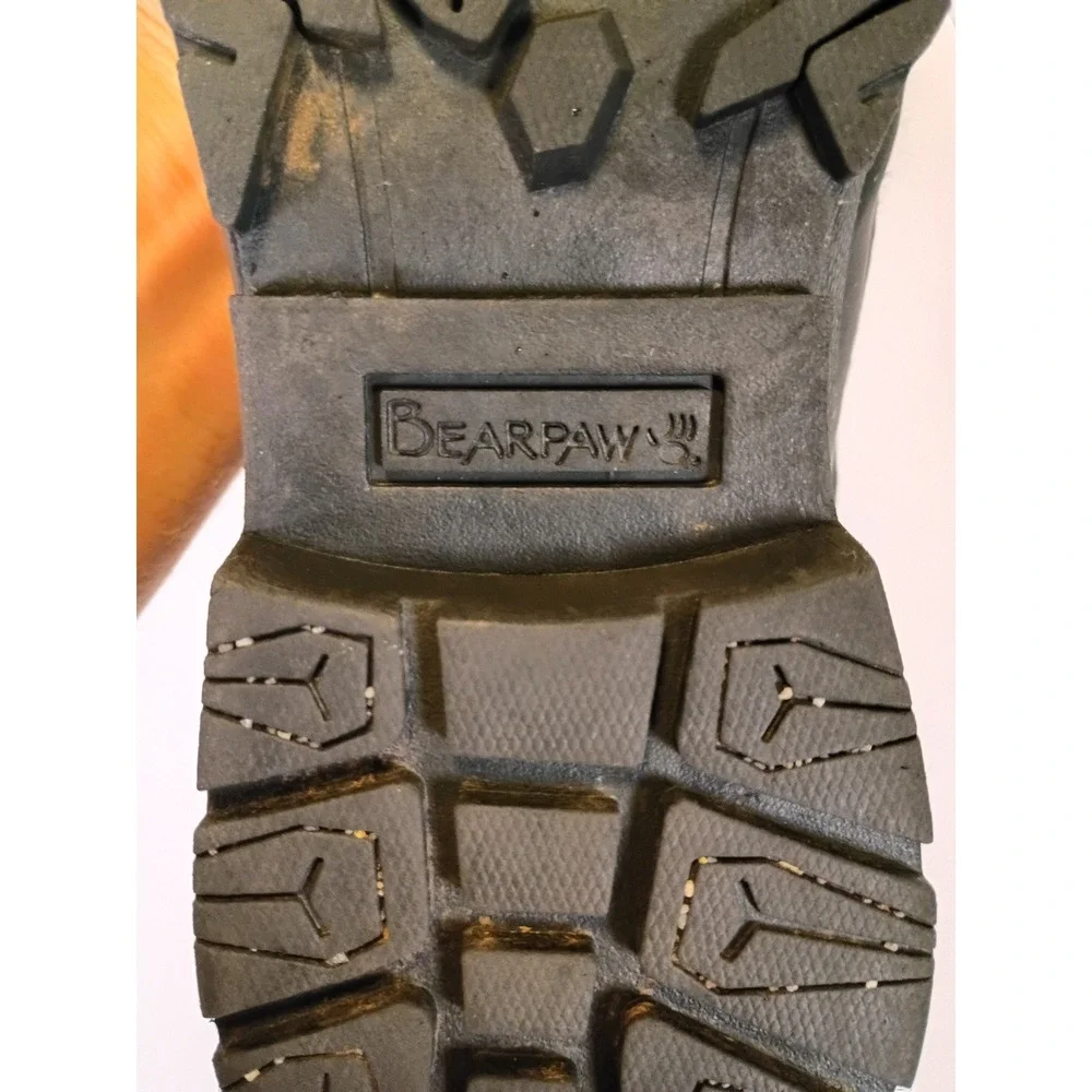 Wintercore Bearpaw Women 7 Black Silver Waterproof Quilted Faux Fur Snow Boots